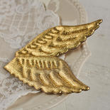 Metallic Gold Lame Puffy Angel Wings - True Vintage