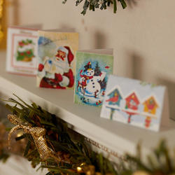 Dollhouse Miniature Christmas Card Set