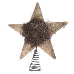 Bulk Case of 16 Rustic Jute and Twig Star Tree Toppers