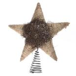 Bulk Case of 16 Rustic Jute and Twig Star Tree Toppers