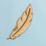 Unfinished Wood Feather Cutout