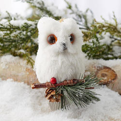 Snowy White Sisal Owl Hanger