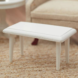 Dollhouse Miniature White Coffee Table