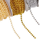 Gold, Silver and Ivory Faux Pearl Bead Garland Set