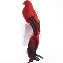 Bulk Case of 48 Red Artificial Bird with Clip