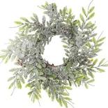 Bulk Case of 48 Frosted Artificial Fern and Berry Candle Ring