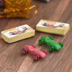 Dollhouse Miniature Race Car with Box