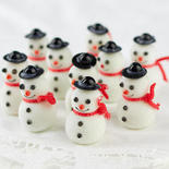 Bulk Case of 2880 Miniature Flocked Snowmen