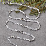Clear, Silver and Pearl Teardrop Garland
