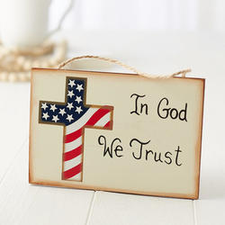 "In God We Trust" Sign Ornament