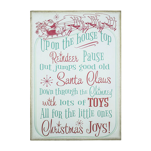 'Up on the Housetop' Wall Sign - Wall Art - Christmas and Winter - Holiday Crafts - Factory ...
