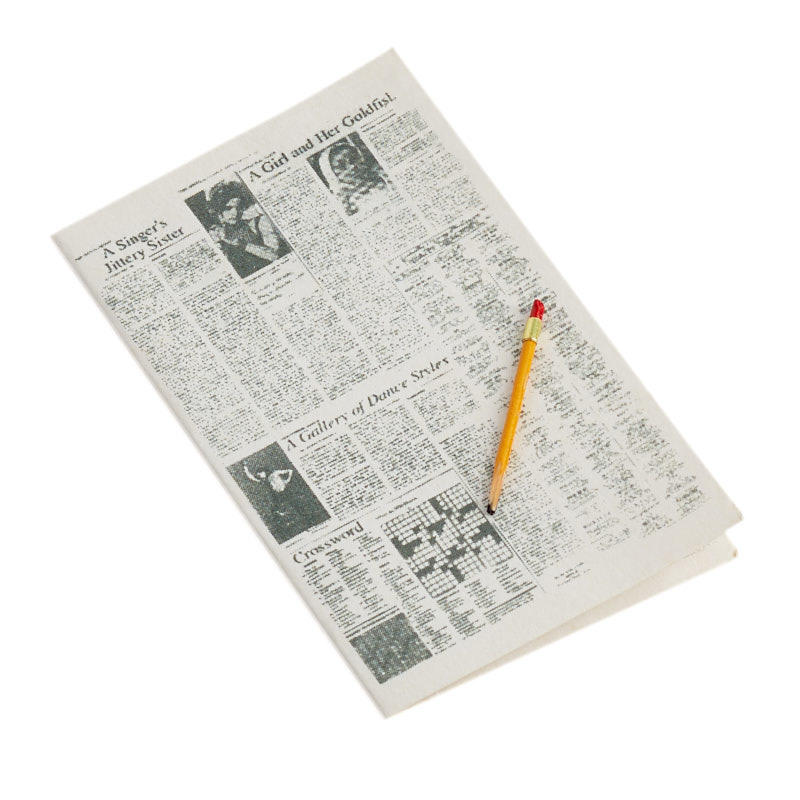 dollhouse-miniature-newspaper-with-pencil-library-miniatures-dollhouse-miniatures-doll
