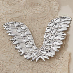 Silver Embossed Angel Wing
