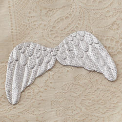 Silver Embossed Angel Wings