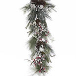 Bulk Case of 6 Snowy Holiday Artificial Pine Drop