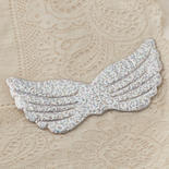 Holographic Silver Embossed Angel Wing