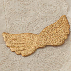 Holographic Gold Embossed Angel Wings