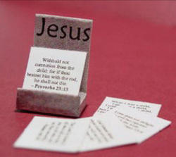 Dollhouse Miniature Religious Message Card Holder
