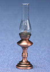 Dollhouse Miniature 12V Copper Hurricane Lamp