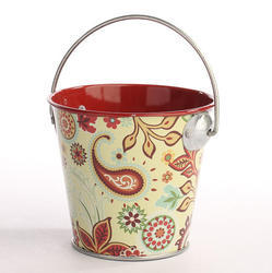 Bulk Case of 96 Retro Inspired Floral and Paisley Sand Buckets
