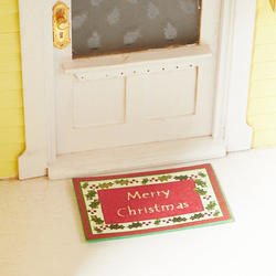 Dollhouse Miniature "Merry Christmas" Door Mat