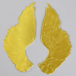 Large Gold Embossed Paper Wings