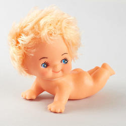 Crawling Kewpie Doll with Hair - True Vintage