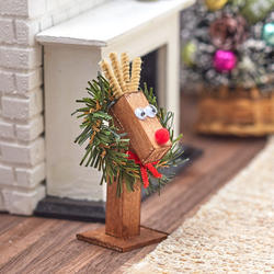 Miniature Wooden Christmas Reindeer