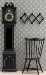DIY Dollhouse Miniature Black Grandfather Clock Kit