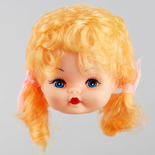 Curly Blonde Hair Doll Head - True Vintage