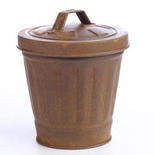 Bulk Case of 100 Small Rusty Tin Trash Cans