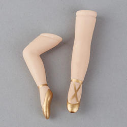 Porcelain Ballerina Doll Legs Gold Shoes - True Vintage