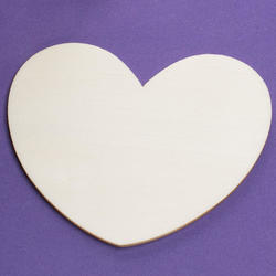 Unfinished Wooden Heart Cutout