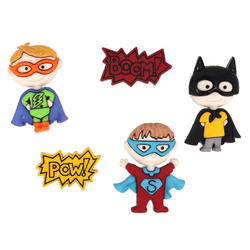 Dress It Up Be My Super Hero Buttons