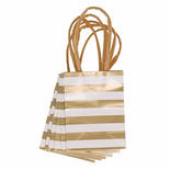 Gold Stripe Mini Gift Bags