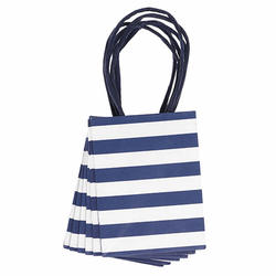 Navy Blue Stripe Mini Gift Bags