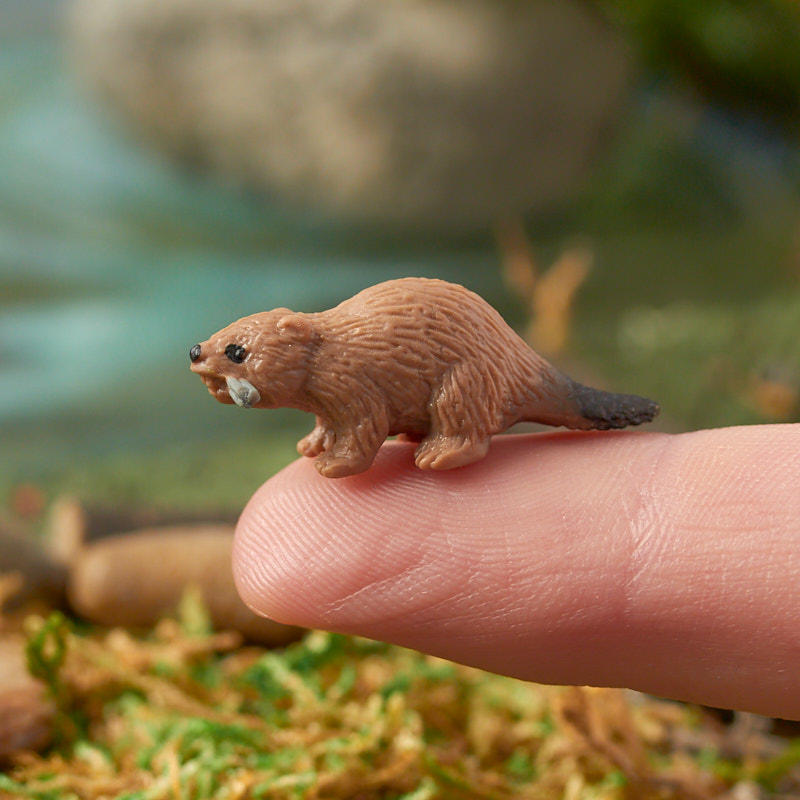 Micro Mini Beaver Figurine - Fairy Garden Supplies - Dollhouse ...