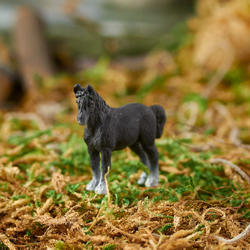 Micro Mini Clydesdale Work Horse Figurine