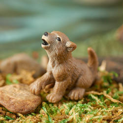 Micro Mini Wolf Pup Figurine