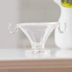 Dollhouse Miniature Glass Party Punch Bowl