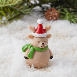 Miniature Holiday Deer Figurine