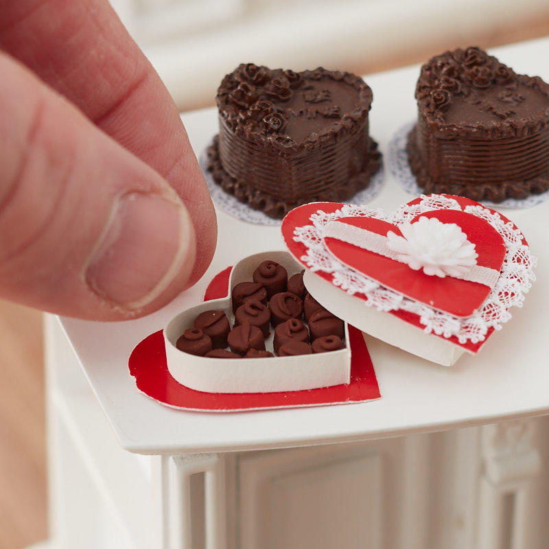 Miniature Heart Shaped Gift Box with Chocolates Holiday