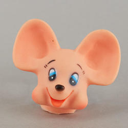 Vinyl Mouse Doll Head - True Vintage