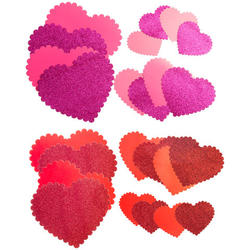 Assorted Valentine Solid and Glitter Hearts