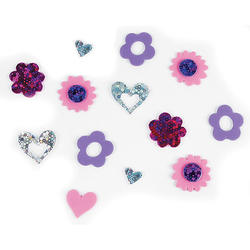 Foamies Mixed Media Heart and Flower Foam Stickers