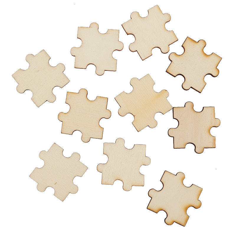 Unfinished Wood Laser Cut Puzzle Pieces All Wood Cutouts Wood