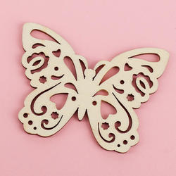 Unfinished Wood Laser Cut Butterfly Cutout