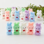 Miniature Assorted Color Flocked Bunnies