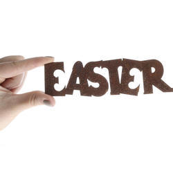 Bulk Rusty Tin "Easter" Word Cutouts