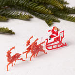 Miniature Santa Sleigh and Reindeer